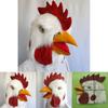 Halloween Animal Latex Chicken Mask With Plush Headpiece For Costume Play And Party Occasions