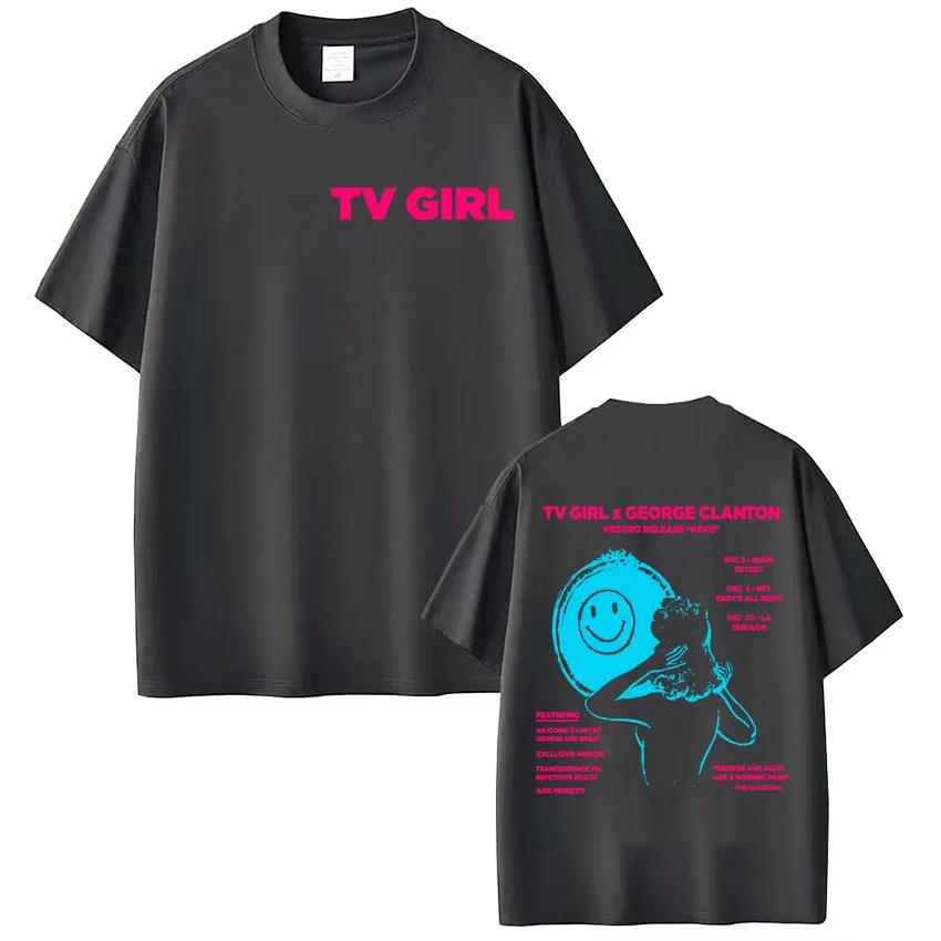 French Singer Tv Girl Series Tour 2026 Album TShirt Unisex Women Summer ONeck T Shirt Fashion High Quality Tees Streetwear