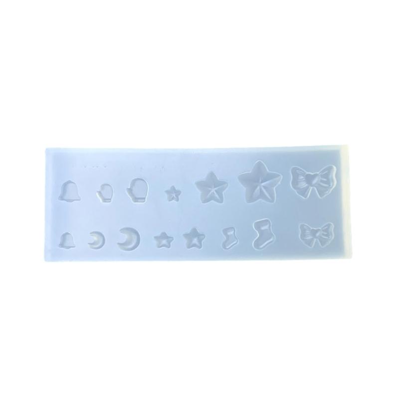 

Food Grade Silicone Star Shape Mold for Bowknot Moon Shape Resin Art Charm Handmade Decorations Crafts Projects 1