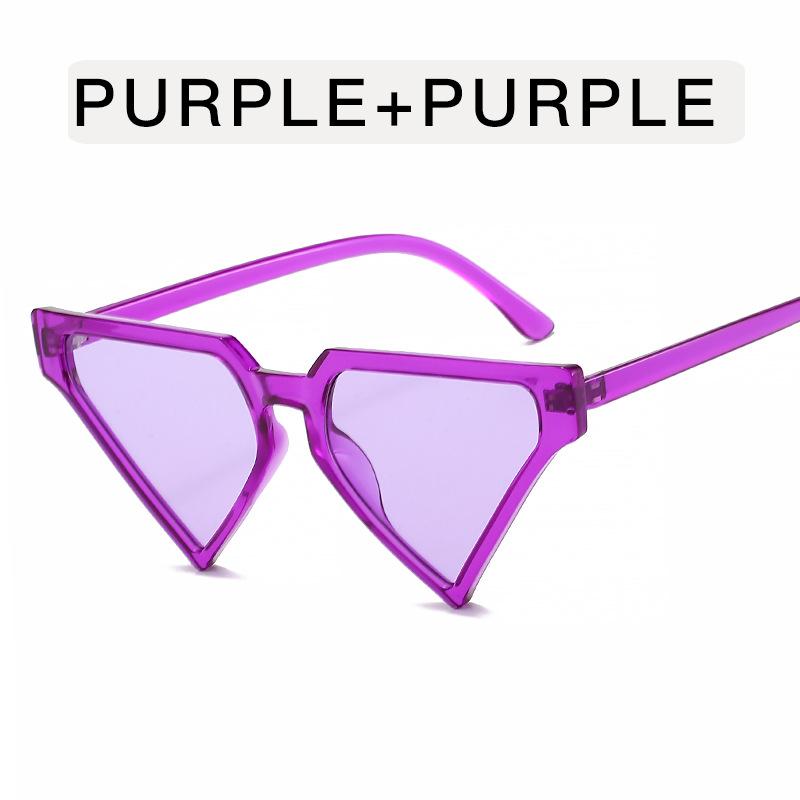 Triangle Shape Sunglasses Woman Candy Color Seaside Holiday Men's Sun Glasses UV Protection Travelling Women Sunglass