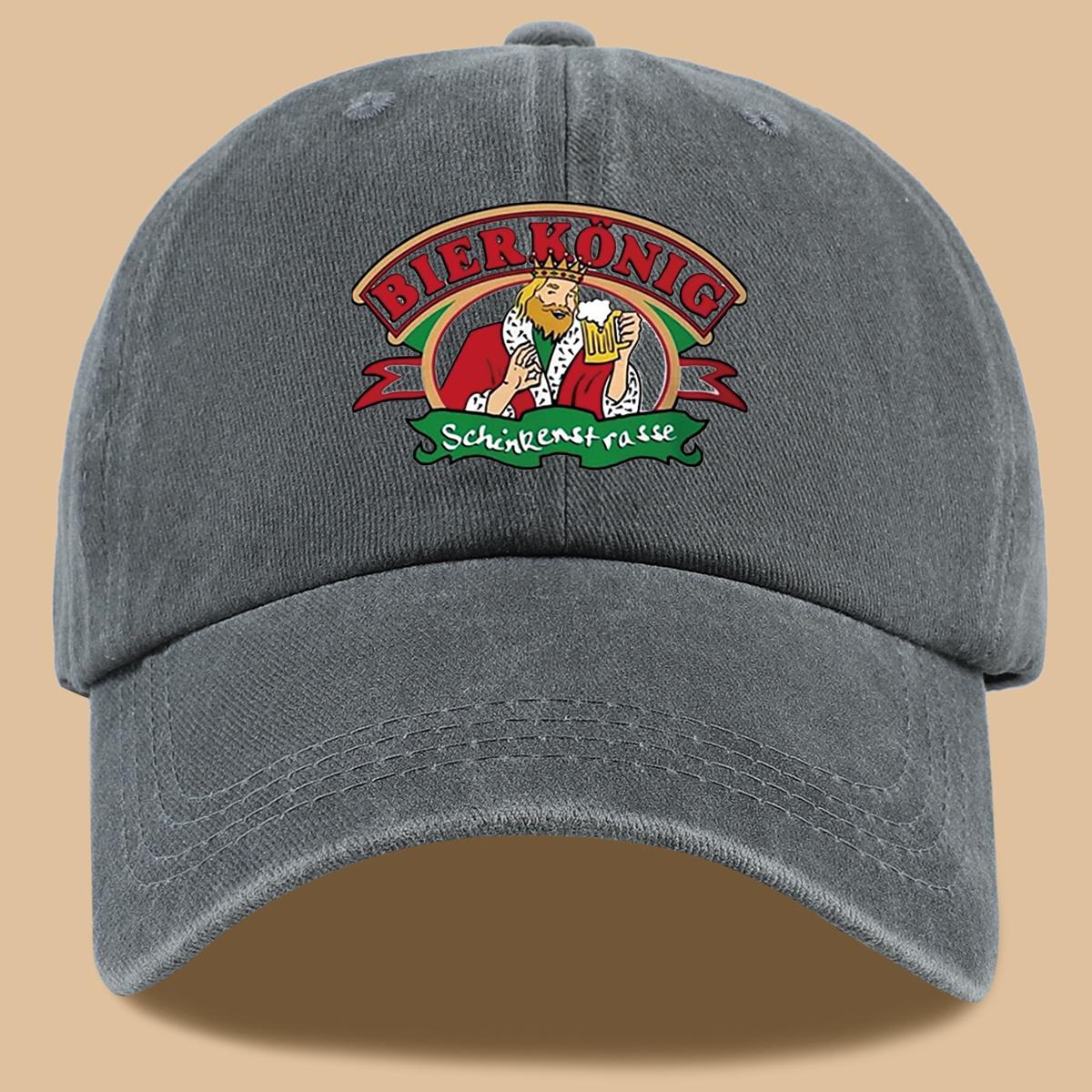 pc Distressed Design Bavarian Traditional Style Printed Baseball Cap Urban Casual Headwear Versatile and Casual Apparel Acc 1pc