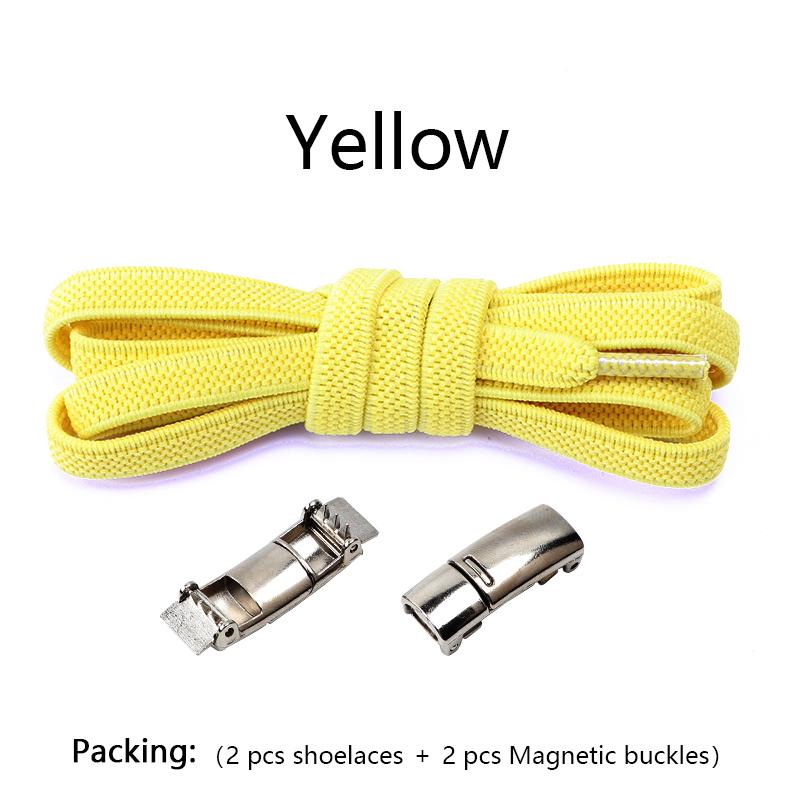 1 Pair No tie Shoelaces Magnetic Lock Elastic Shoe Laces For Kids and Adult Sneakers for Shoelace Flat Rubber Bands Shoestrings