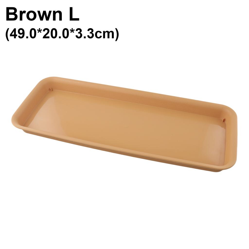 Heavy Duty Resin Saucer for Potted Plants Rectangle Design Ensures Effective Water Collection and Floor Protection