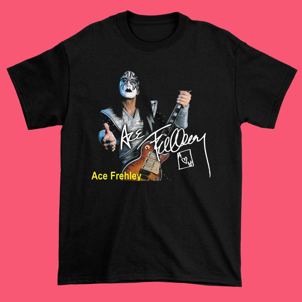 Vintage Ace Frehley Gift Family Heavy Cotton Black All Size Unisex Shirt EN828 Unisex T-Shirt