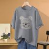 Short-sleeved T-shirt Women's Summer Loose Retro Cartoon Bear Half-sleeved Top