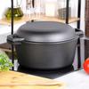 Cast Iron Pot, Roasting Pan, Frying Pan, 2 In 1, 26 Cm