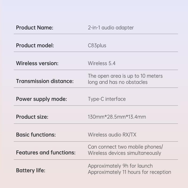 Upgrade Color LED Display Bluetooth 5.4 Transmitter Receiver 3.5mm AUX HIFI Stereo Audio Wireless Adapter With Mic For TV PC Car