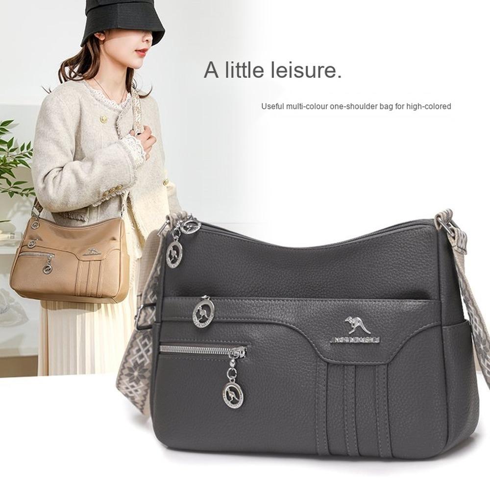 Lightweight Large Capacity Faux Leather Multipurpose Storage Bag for Daily Use