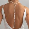 New Butterfly Back Drop Chain Necklace For Women Elegant Long Backless Tassel Necklace Wedding Beach Party Vacation Jewelry