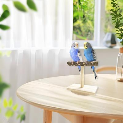 Bird Stand Perch Toy,Bird Training T Solid Wood Shelf,Training Stand,Tabletop
