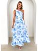In Stock: Elegant One-Shoulder Strap Dress with Print - Summer Collection
