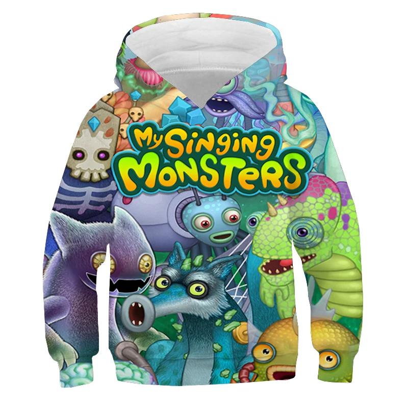 Kids Clothes My Singing Monsters Print Hoodie Girls Cartoon Casual Sweatshirts Children's Clothing Autumn Boys Hoody Pullover