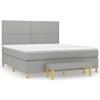 Maison Exclusive - Sommier à lattes de lit avec matelas Gris clair 180x200cm Tissu