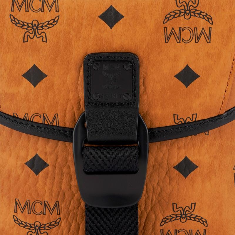 New MCM Cow Leather Shoulder Bag, Crossbody Bag Trumpets Women's MMRCATA01CO001