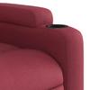 Electric Recliner Chair Wine Red Fabric