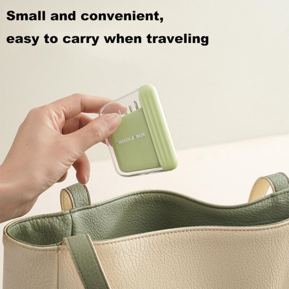 Magnetic Sewing Needle Box with Needle Portable 5 Size Embroidery Needles Magnet Storage Case DIY Craft Sewing Accessories Home