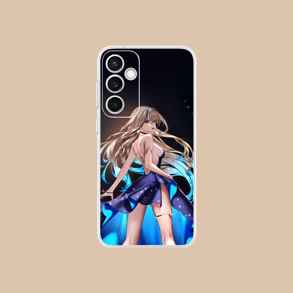 HSR Serval Clear Mobile Phone Case for Samsung Galaxy S25 S24 S23 S22 S21Plus FE Ultra Colorful Cover