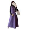 Spring 2026 Gentle Purple Plush Maternity Two-Piece Dress - Korean Style Slim Fit