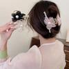 Korean Style High-End Flower Claw Hair Clip for Women's Updo - Sweet and Gentle French Shark Clip