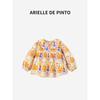 French Arielle De Pinto Girls' Bear Doll Collar Shirt Autumn Fashion Sweet Children's Top