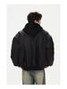 Herren Winter Kapuzen-Faux-Zweiteiler Fliegerjacke - Trendiger Patchwork Baseballmantel