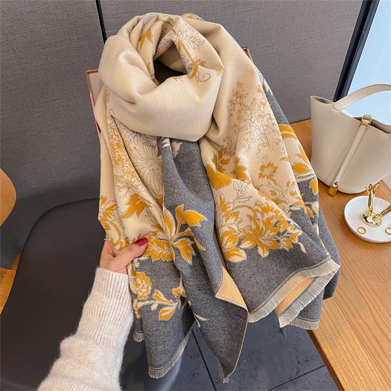 2025 Bohemia Style Paisle Luxury Winter Warm Women Scarf Imitation Cashmere Thicken Shawl Pashmina Female Wrap Blanket Foulard