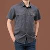 Men's Summer Military-Style Cotton Short-Sleeve Shirt - Casual, Lightweight, Multi-Pocket, Plus Size Workwear