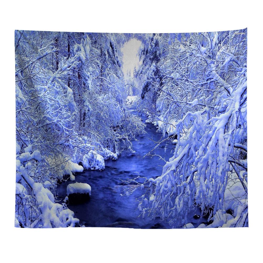 Рождественский гобелен со снежной сценой — фото 12