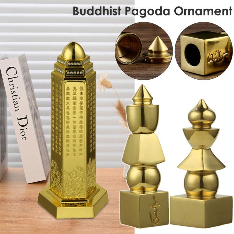 Buddhistisches Feng Shui Messing Fünf-Elemente-Pagoden-Amulett Pagode Glücks-Amulett Himmel und Erde Heimdekoration Tibetische Schätze Handwerkskunst