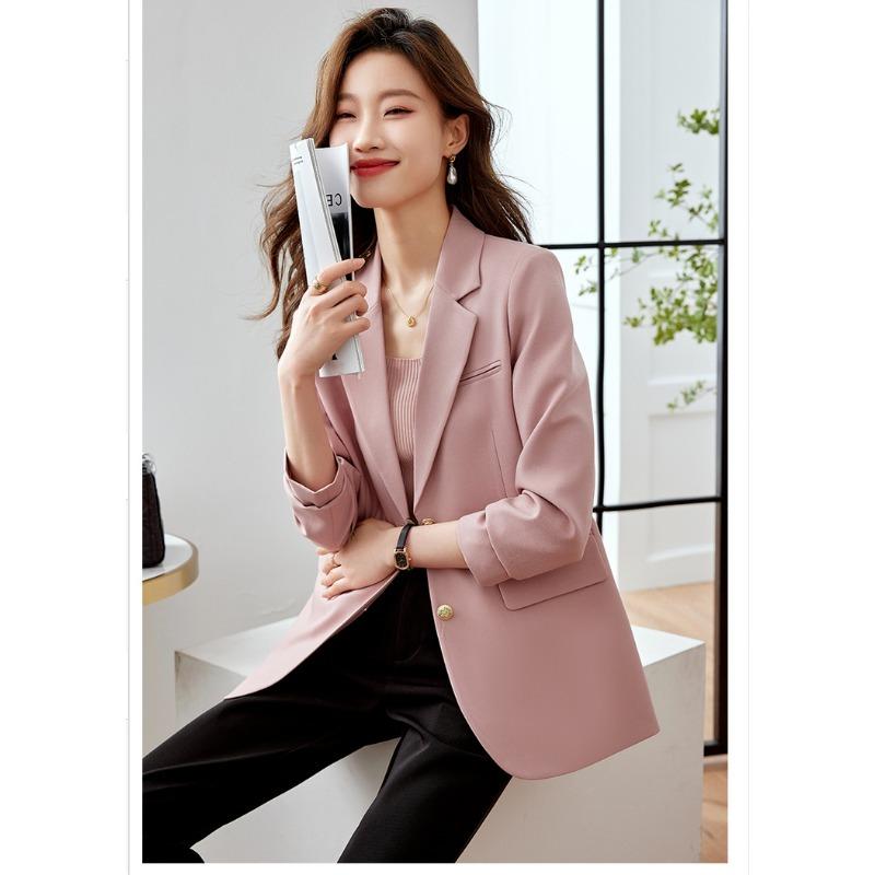 Elegantní a pohodlné jarní dámské sako v khaki barvě