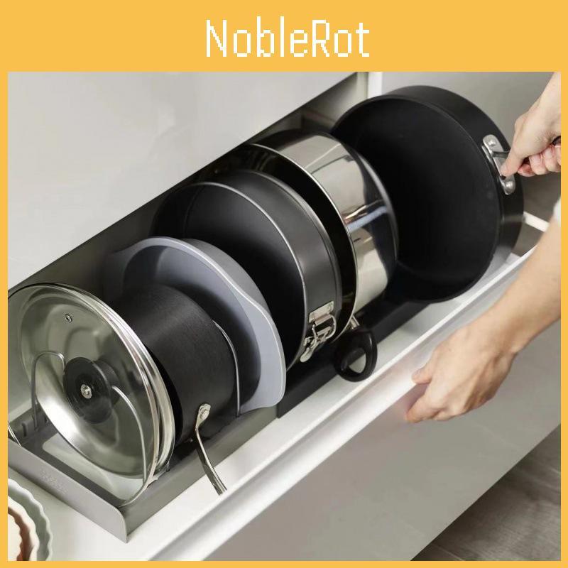 Expandable Adjustable Pan Rack Organizer Modern Simple Design For Kitchen Drawers