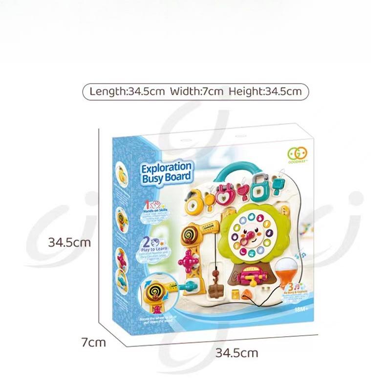 Busy Board Toy for Toddlers, Featuring 13 Activities with Music And Lights, Perfect As a Birthday Gift for Young Children Or for Travel.