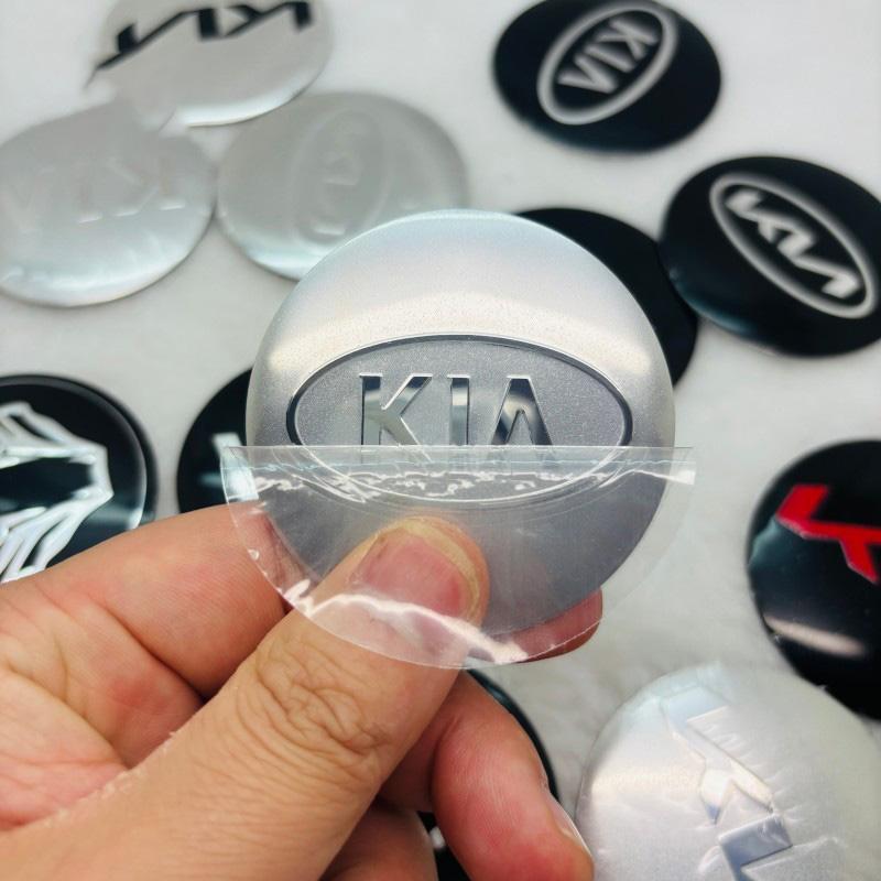 Tappo Centrale Mozzo Ruota Auto Emblema Adesivo Accessori Per Kia GT-Line Sportage Ceed Rio Picanto Sorento Soul Cerato Venga Forte K9