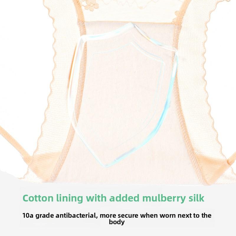 Ladies Summer Jacquard Ice Silk Cool Antibacterial Crotch Naked Sense No Trace High Waist Triangle Briefs