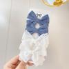 4Pcs/Set Floral Hair Clip Girl Cute Bow Flower Lace Trimming Headwear Cartoon Hair Clips Hairpin Headdress Hair Accessories Set