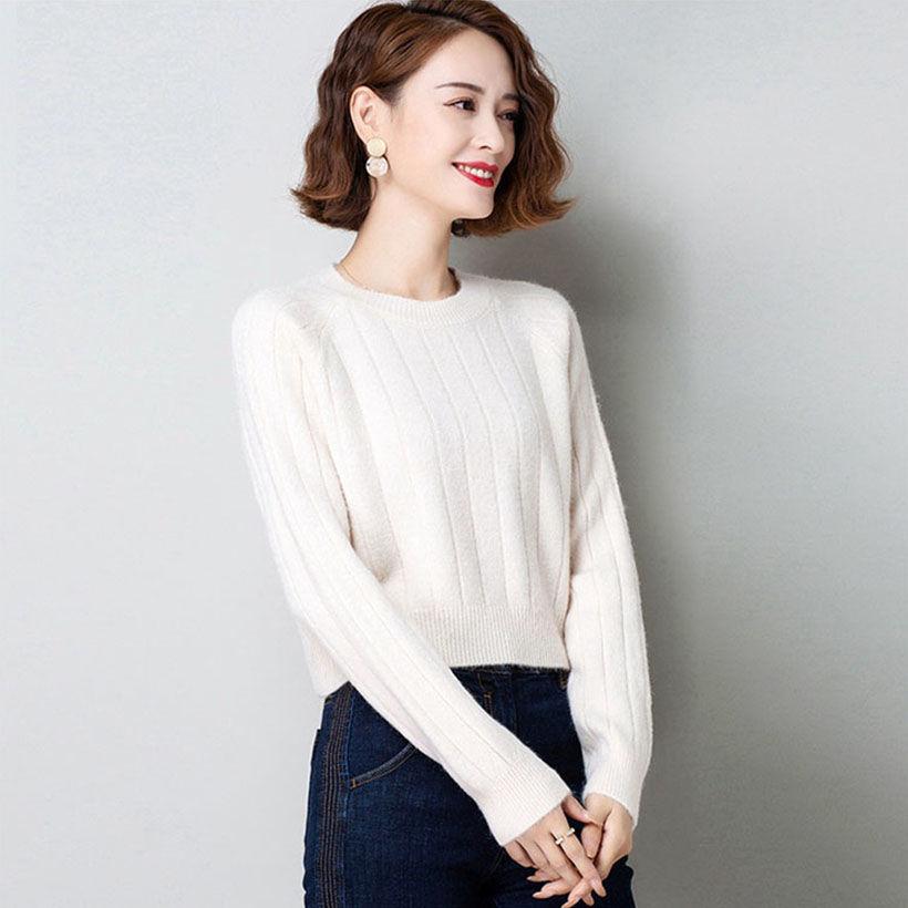 Knitted Sweater for Women's Autumn and Winter Loose Versatile and Western Style Sweater