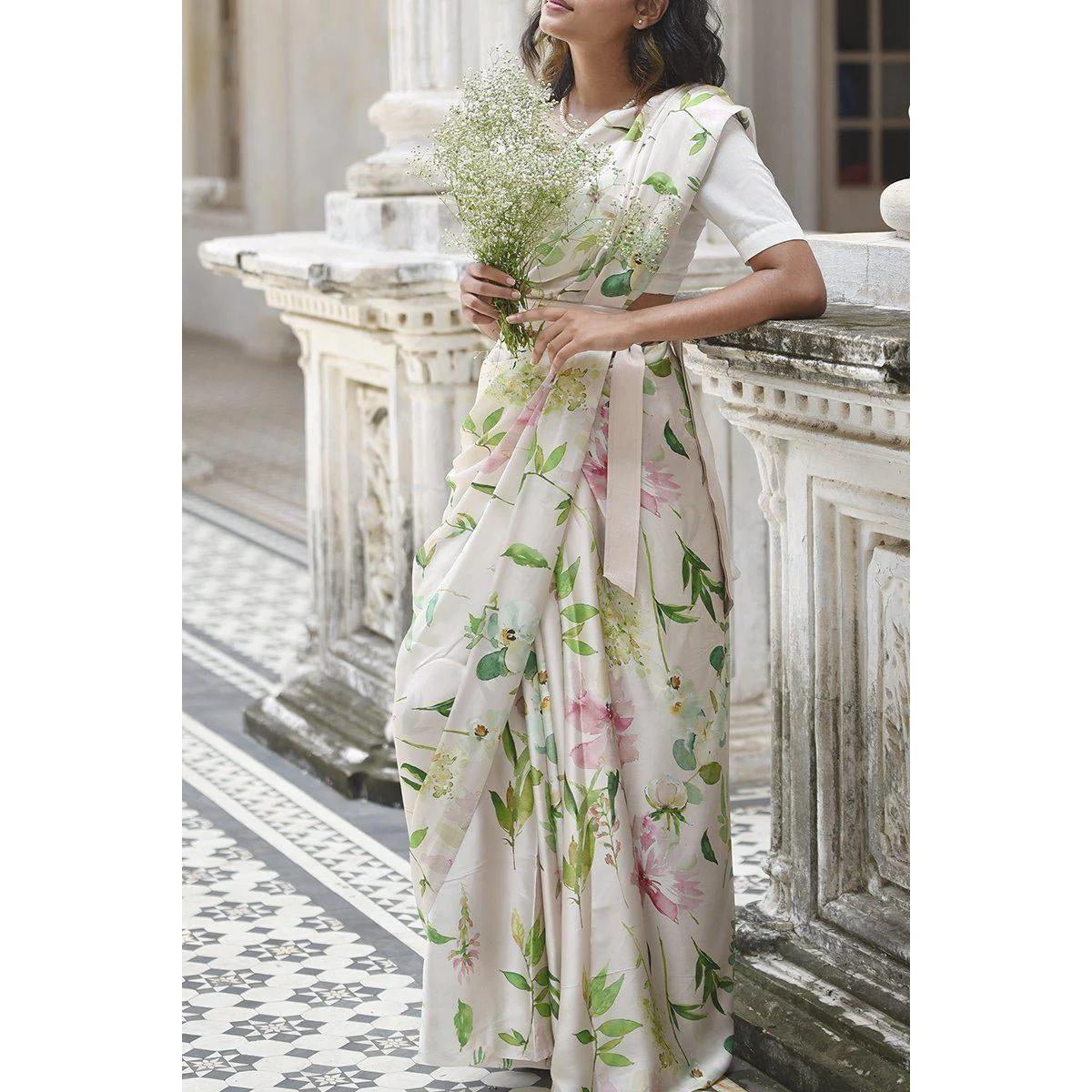 

Утренняя роса - атласные сари