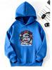 Christmas atmosphere "Astronaut" Cartoon Printed T-shirt, Boys' Fashion Hooded Pullover Sweater, Soft Knit