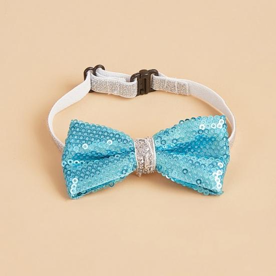 Haustier-Pailletten-Bowknot-Halsband, verstellbar, leicht, süß, niedlich, Katze, kleiner, mittelgroßer Hund, Welpe, Halskette, Heimtierbedarf