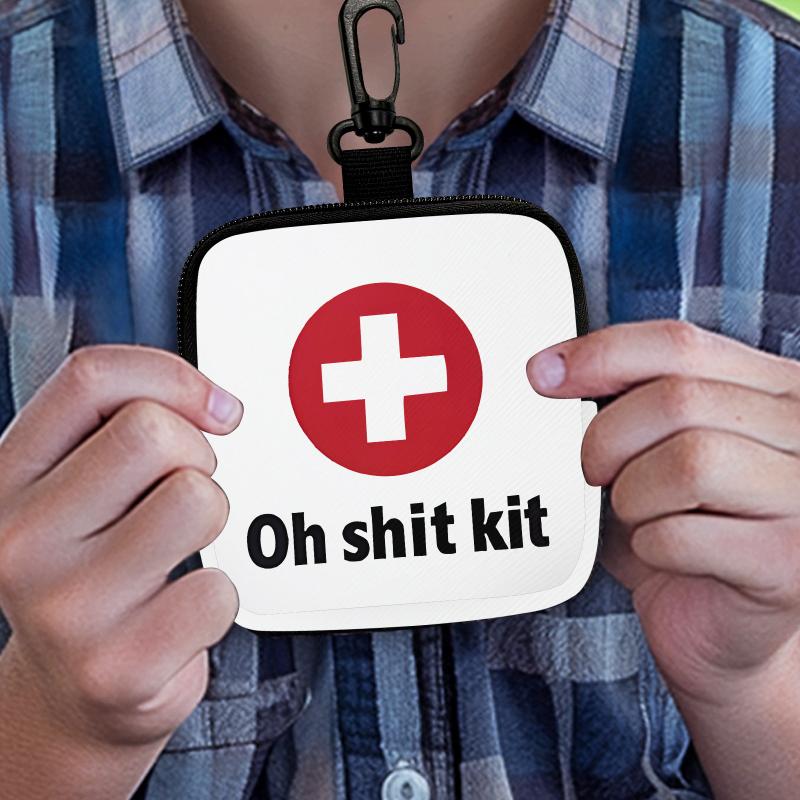 Hochlandrinder-Druck Münzbörse Wasserdicht Kunstleder Reißverschluss Aufbewahrungstasche Multifunktionale Mini-Kopfhörertasche
