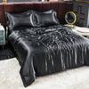 Bedding Set Solid Color Luxury Bedding Kit Rayon Satin Duvet Cover Set Twin Queen King Size Bed Set 3pcs/4pcs Home Textile