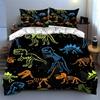 Neon dinosaur skeletons Bedding Duvet cover sets Duvet covers Pillowcases gifts (1 * Duvet Cover 2 * Pillowcases, without duvet insert)