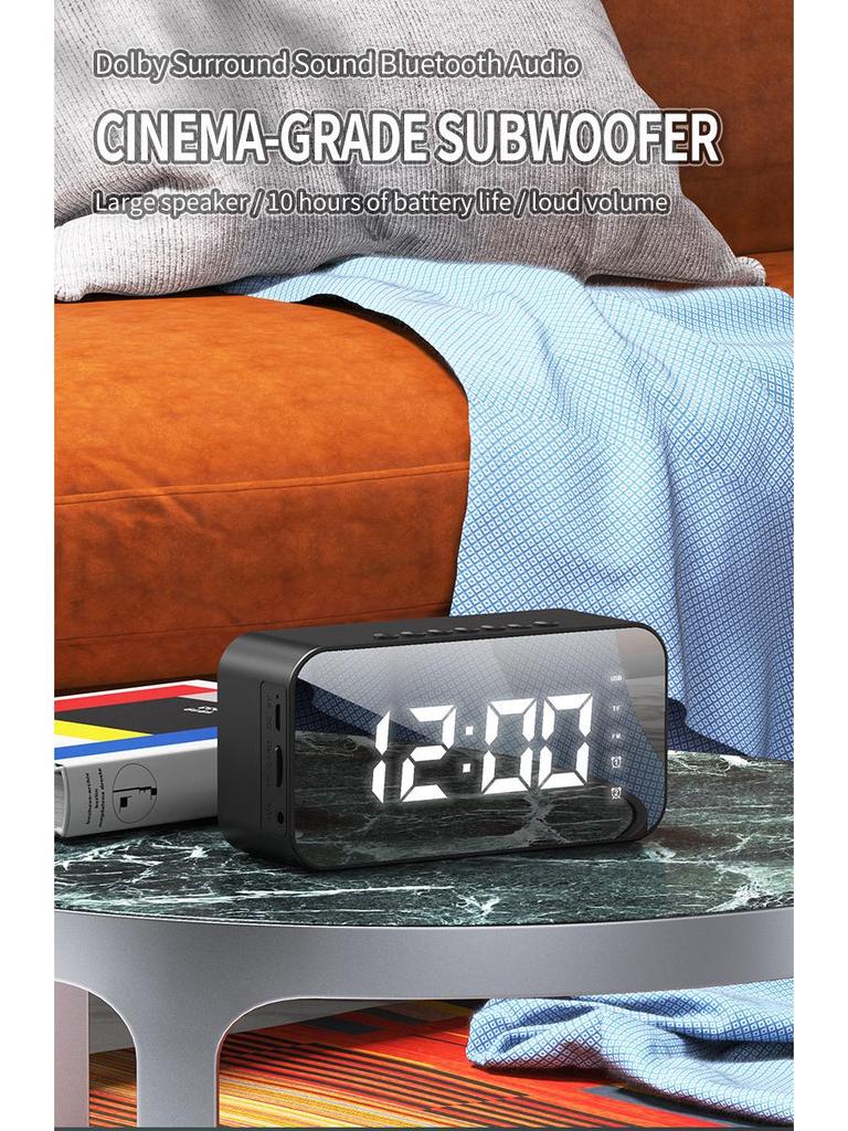 Głośnik Bluetooth S15 Budzik z Długą Żywotnością Baterii, Jakość Dźwięku Hi-Fi, Karta TF i Radio