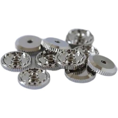 Set of 10 Silver Rotary Screws for Badge Backing, Insignia Pins, School, and Company Use