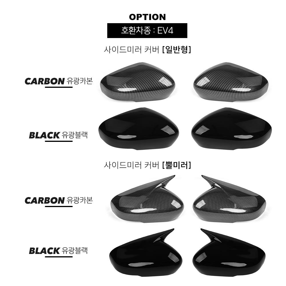 1Pair Car Exterior Parts Rearview Mirror Cover Side Mirror Trim Frame ABS Material For KIA EV4 2025-2026 LHD RHD