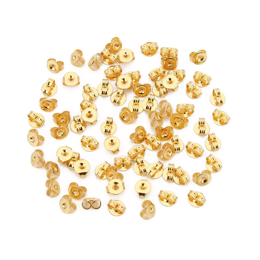 200pcs/Lot Round Stainless Steel Earring Plugs Earring Back Ear Stud Back Ear Stopper for DIY Jewelry Making Finding Wholesale