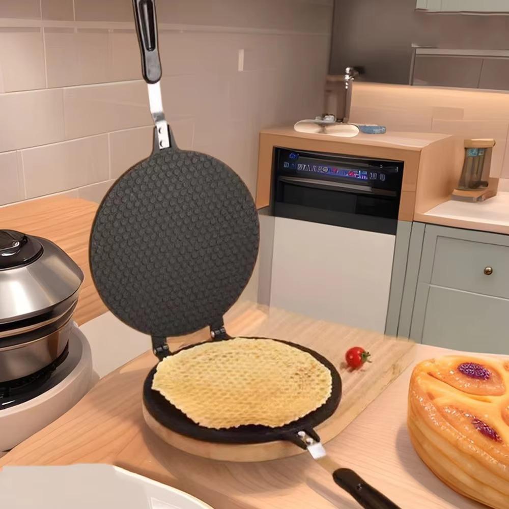 Honeycomb/Lattice Pattern Egg Roll Maker Aluminium Zinc Zinc Alloy Ice Cream Cone Pan  Crispy Eggs Omelet