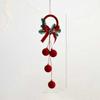 Christmas Bell Tree Decor Red Velvet Material Festive Home Window Embellishments