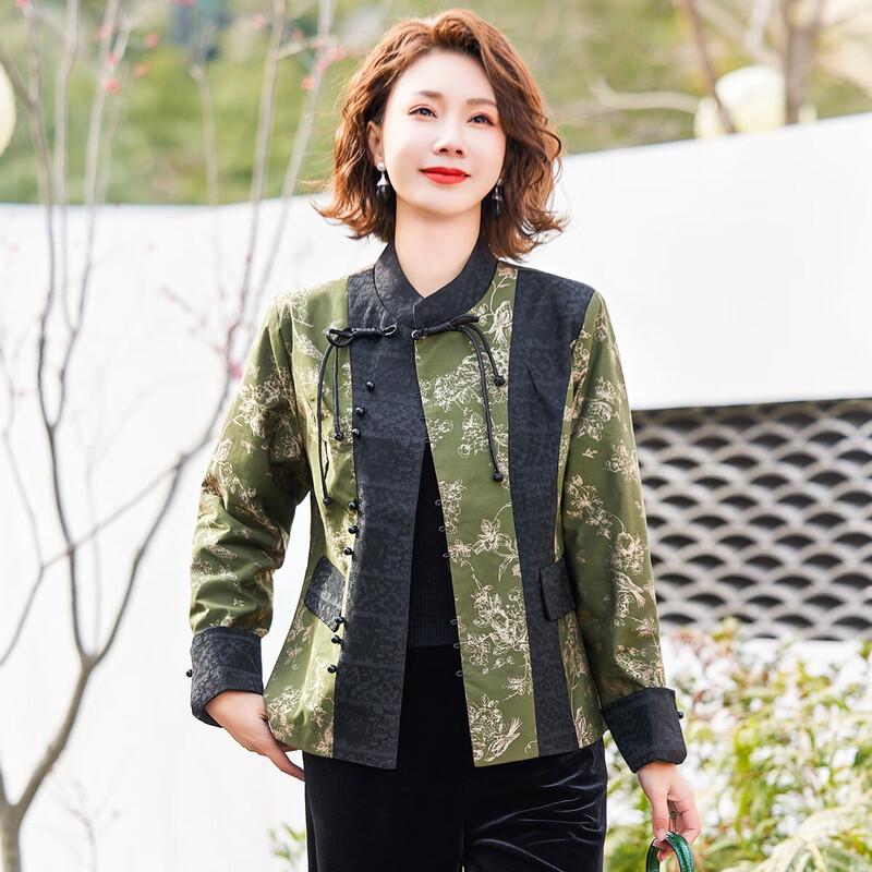 

Женская повседневная куртка в китайском стиле с цветочным принтом 2XL