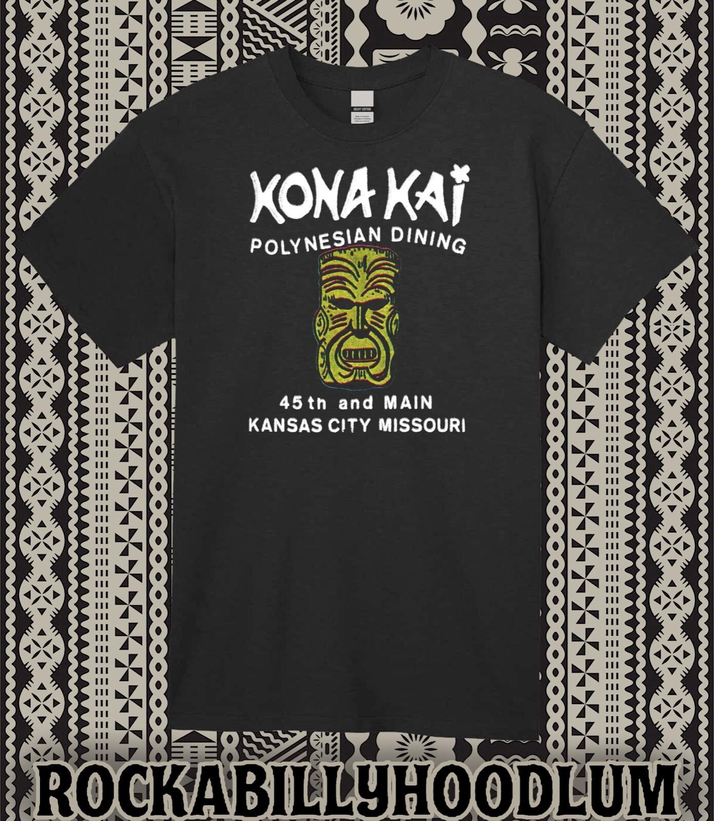 Retro Tiki Art Tee T Shirt 100% Cotton Kona Kai Kansas City Missouri Polynesian M
